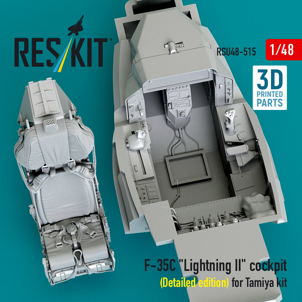 F-35C Lightning II cockpit (Detailed edition) for Tamiya kit (3D Printed)