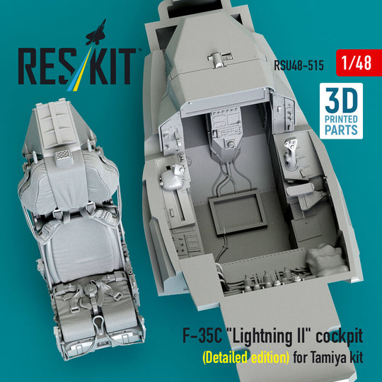 F-35C Lightning II cockpit (Detailed edition) for Tamiya kit (3D Printed)