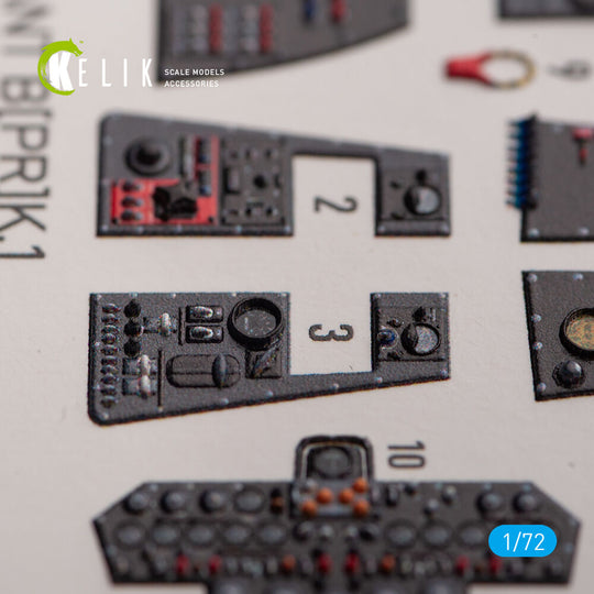 Vickers Valiant B(PR)K.1 front cockpit - interior 3D decals for Airfix kit