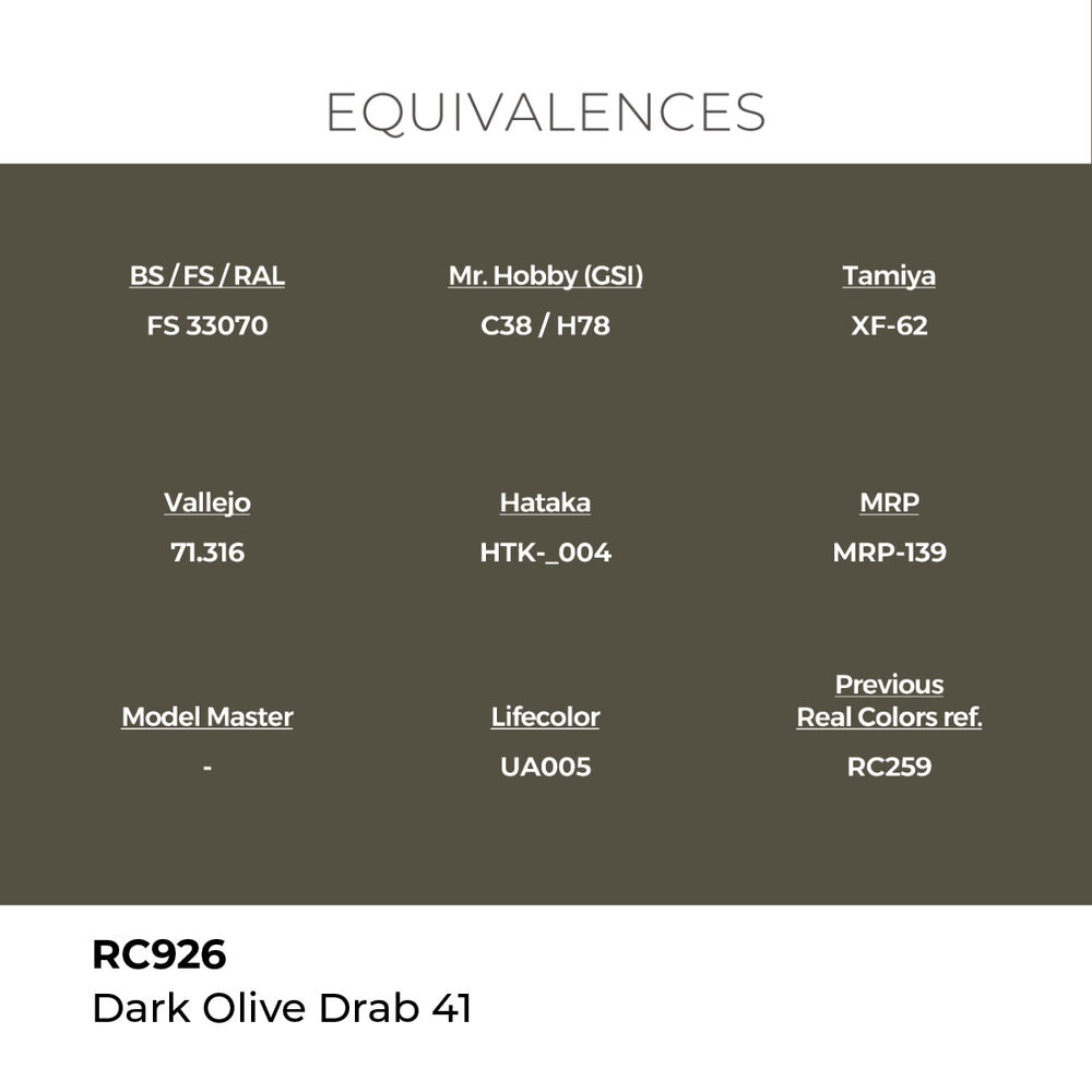 Real Colors: Dark Olive Drab 41 17 ml.