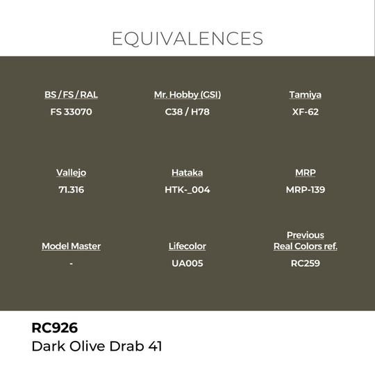 Real Colors: Dark Olive Drab 41 17 ml.