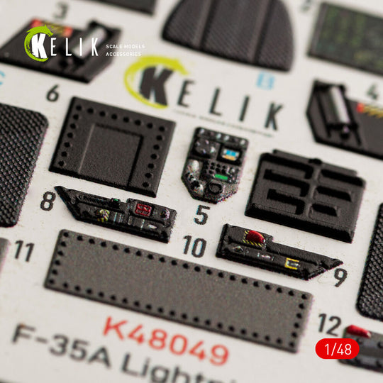 F-35A Lightning II interior 3D decals for Meng kit