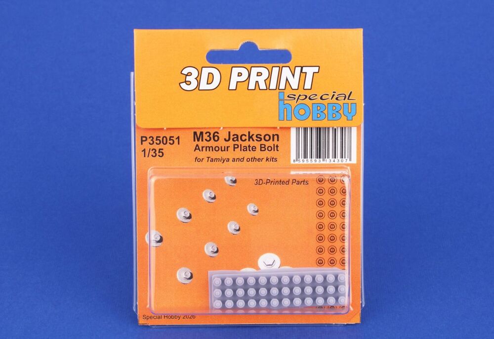 M36 Jackson Armour Plate Bolts for Tamiya