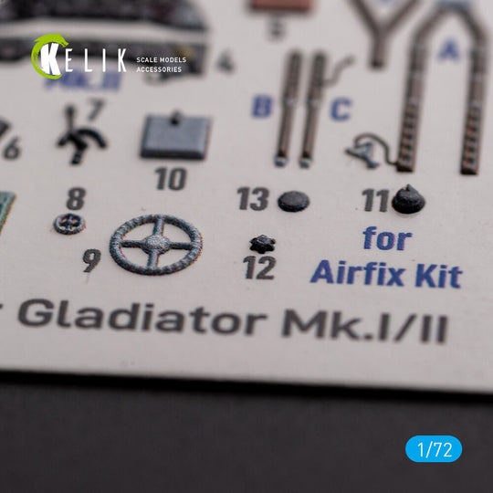 Gloster Gladiator Mk.I/II - interior 3D decals for Airfix kit