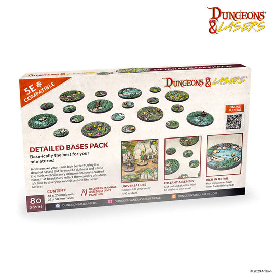 Dungeons & Lasers Miniatures: DETAILED BASES PACK