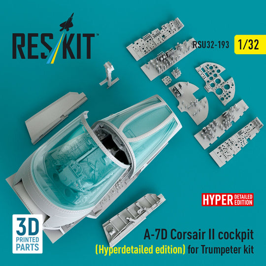 A-7D Corsair II cockpit (Hyperdetailed edition) for Trumpeter kit (3D Printed)