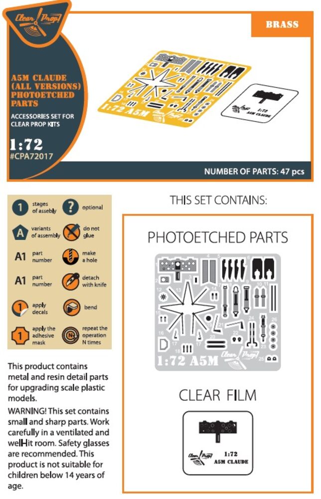 A5M Claude (all versions) PE parts for CP kits CP720016/CP72008/CP72009/CP72010