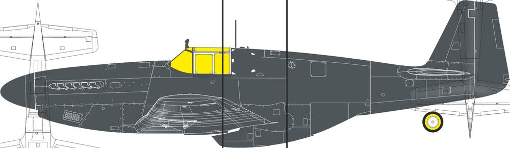 P-51B Birdcage Canopy Tface for Eduard