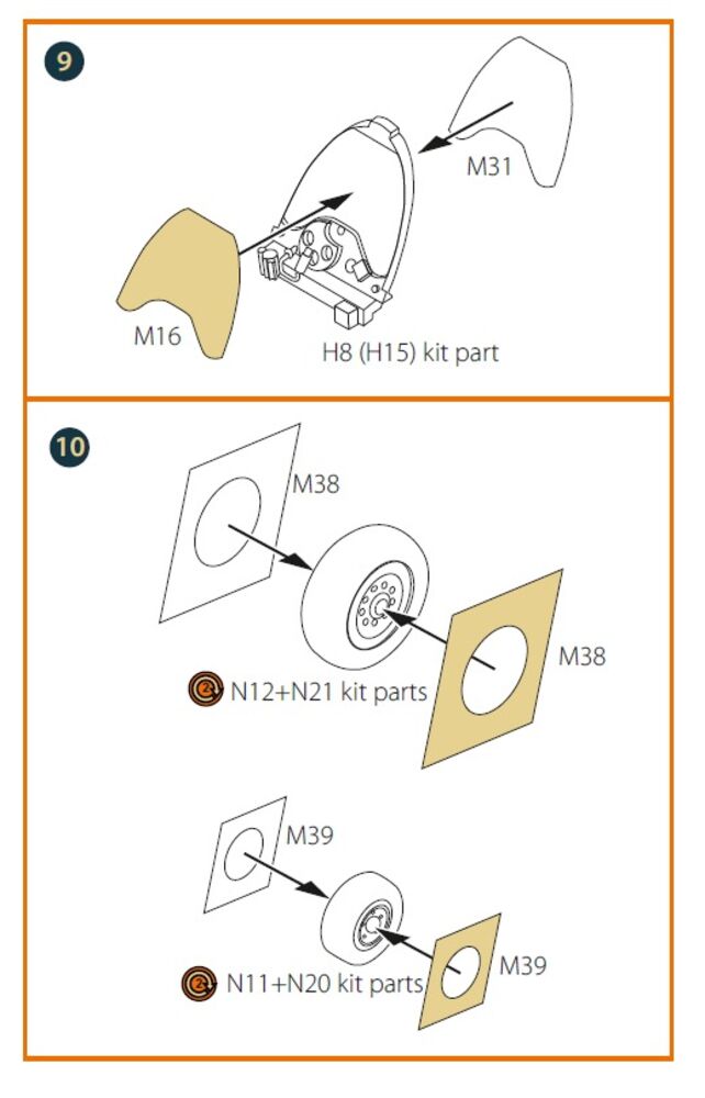 Mirage 2000B/N double-sided painting mask for Modelsvit kit