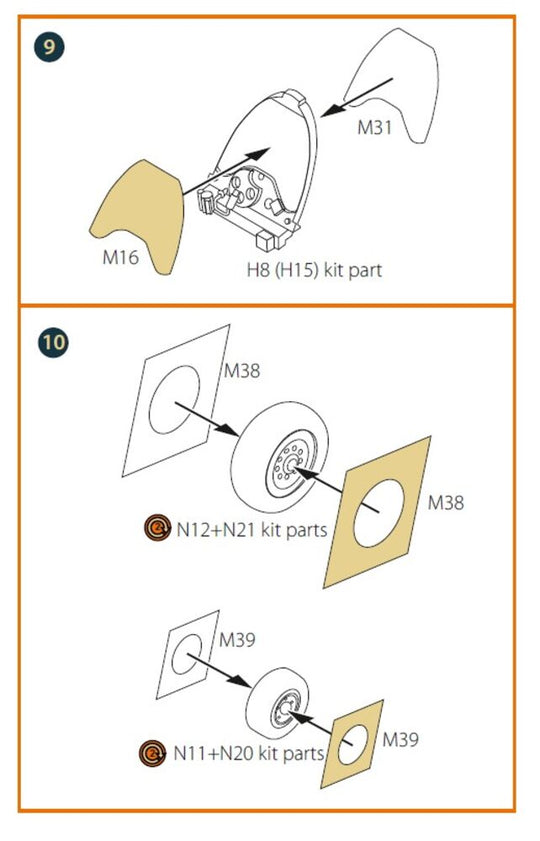 Mirage 2000B/N double-sided painting mask for Modelsvit kit