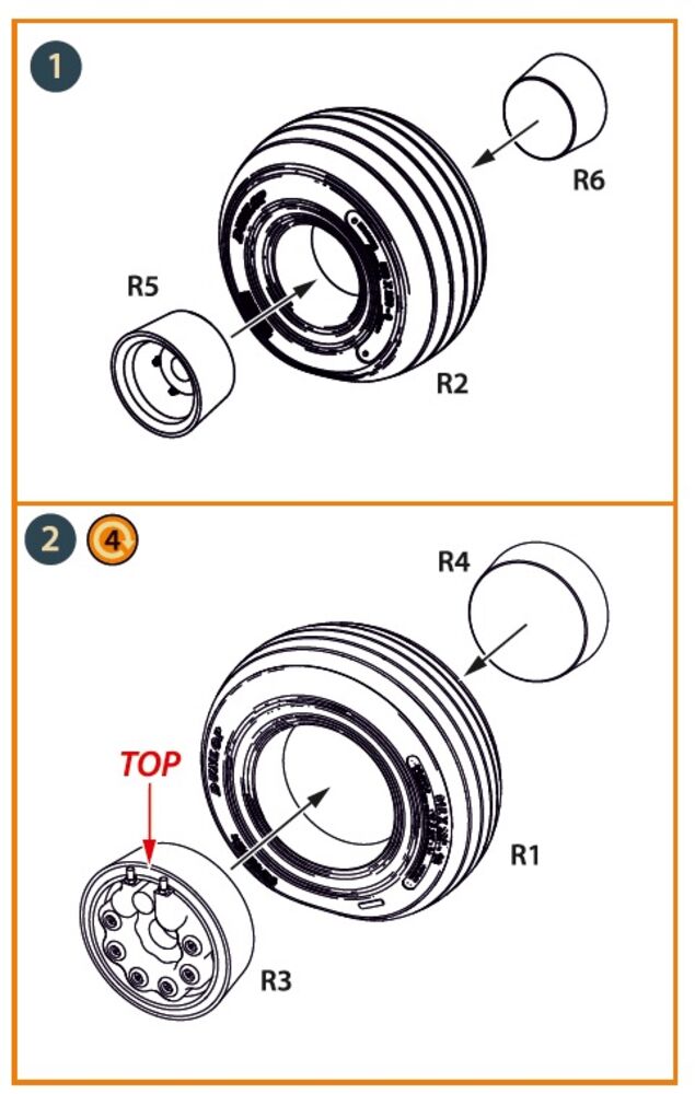 Jaguar Wheels set (weighted) for Airfix kit