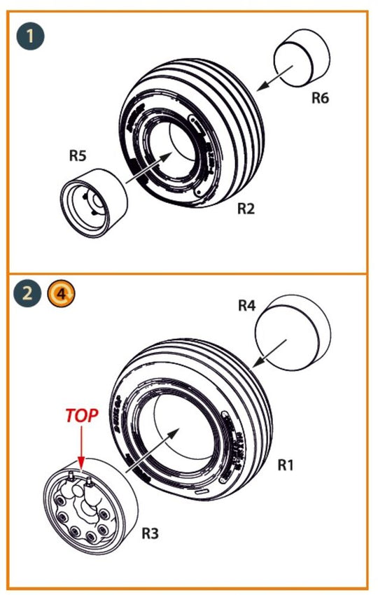 Jaguar Wheels set (weighted) for Airfix kit