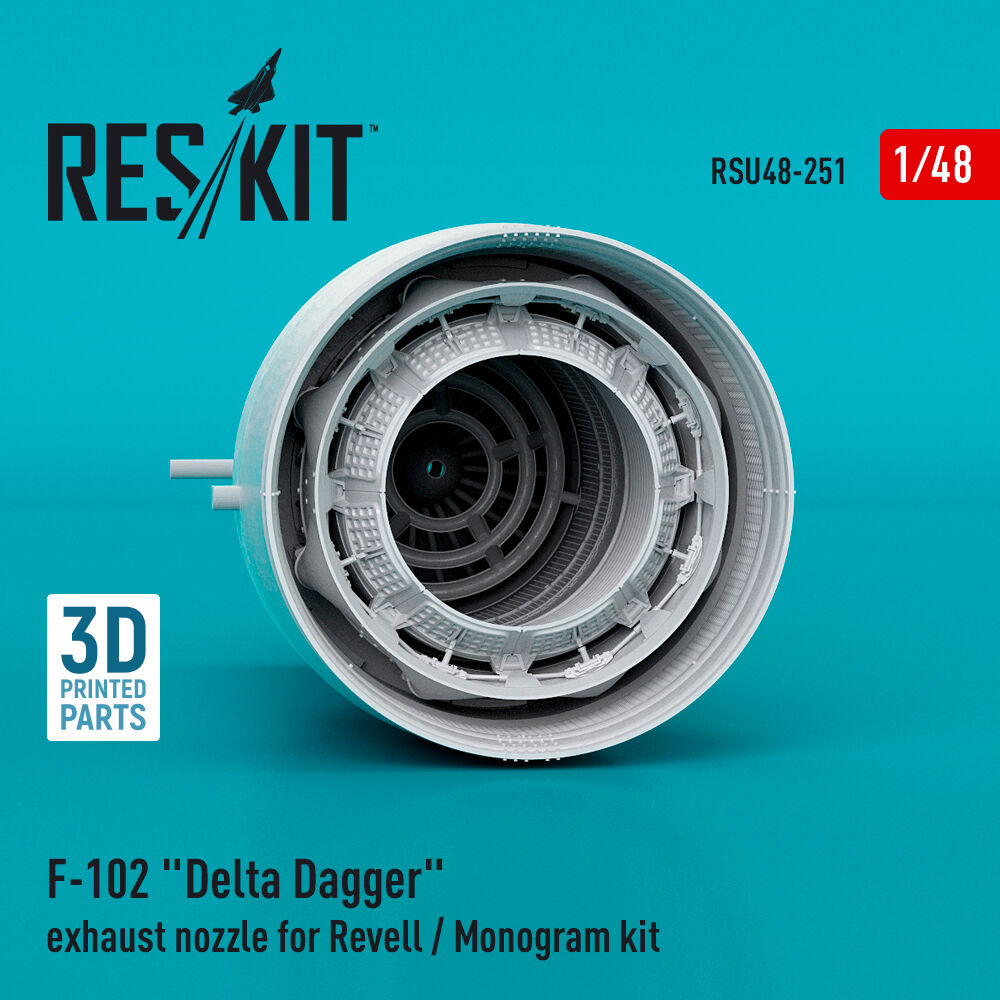 F-102 Delta Dagger exhaust nozzle for Revell / Monogram kit (3D Printed)