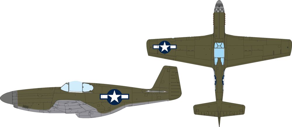 P-51B US national insignia for Eduard