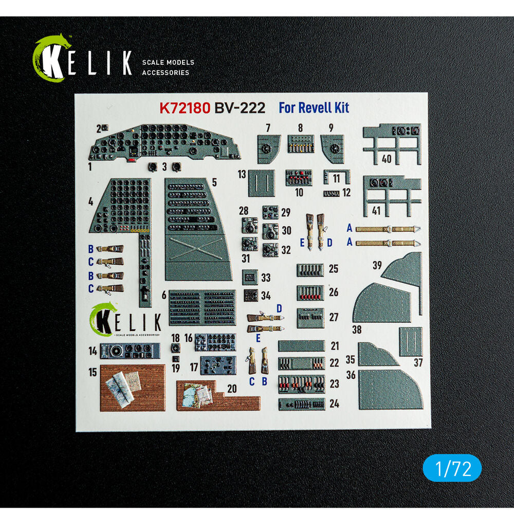 BV-222 - interior 3D decals for Revell kit