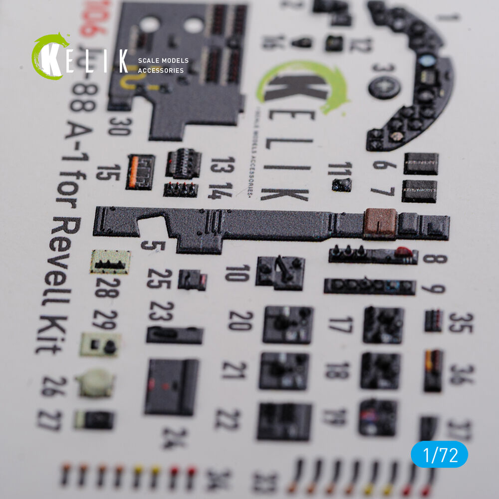 Ju-88 A-1 interior 3D decals for Revell kit