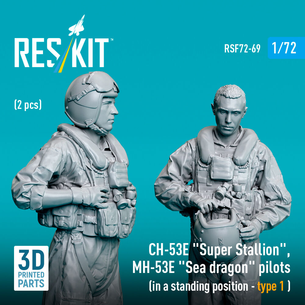 CH-53E Super Stallion, MH-53E Sea dragon pilots (in a standing position - type 1) (2 pcs) (3D Printed)