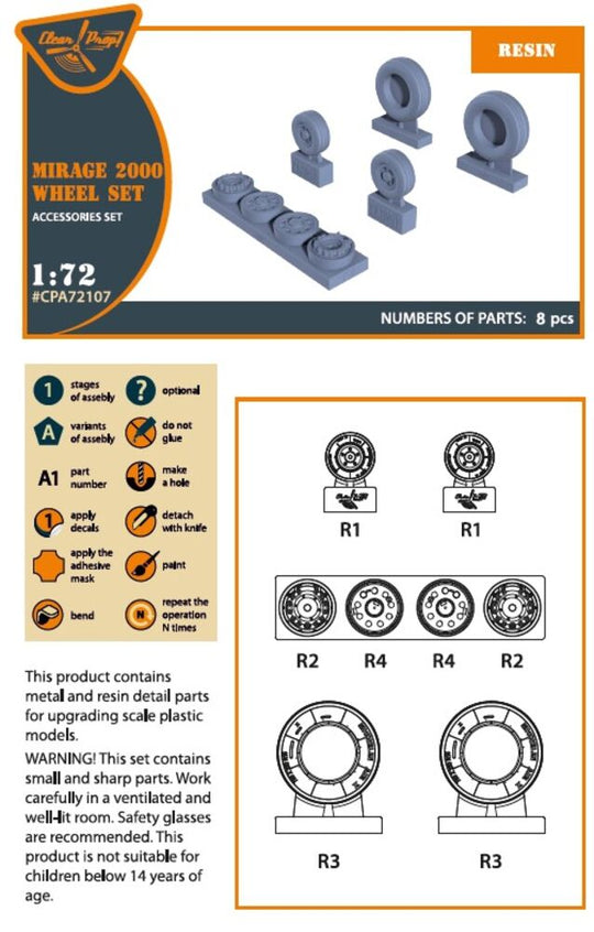 Mirage-2000 wheel set for Modelsvit, Dream Model kits