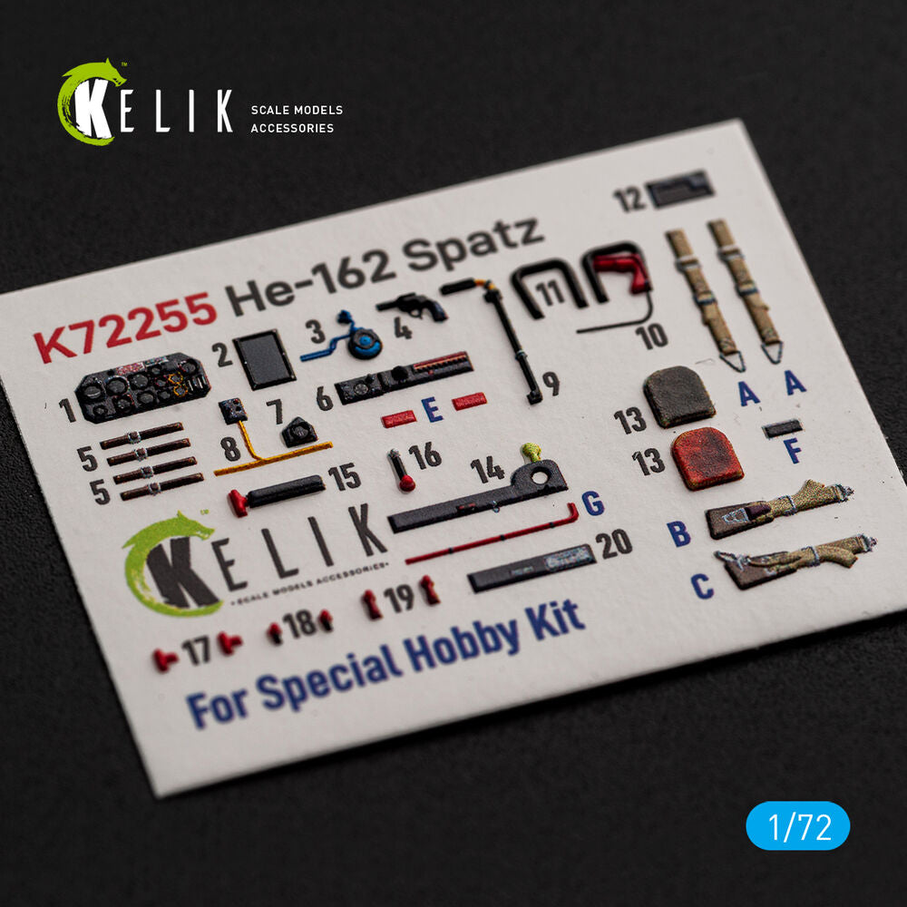 He-162 Spatz - interior 3D decals for Special Hobby