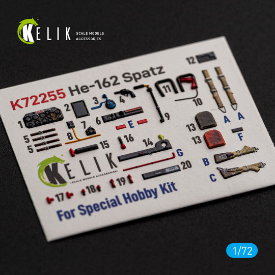 He-162 Spatz - interior 3D decals for Special Hobby