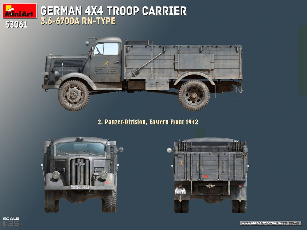 German 4x4 Troop Carrier 3.6-6700A Rn-Type