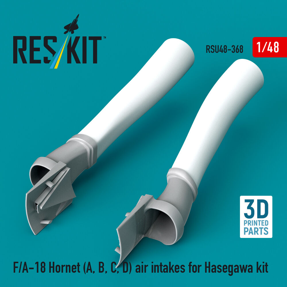 F/A-18 Hornet (A, B, C, D) air intakes for Hasegawa kit (3D Printed)