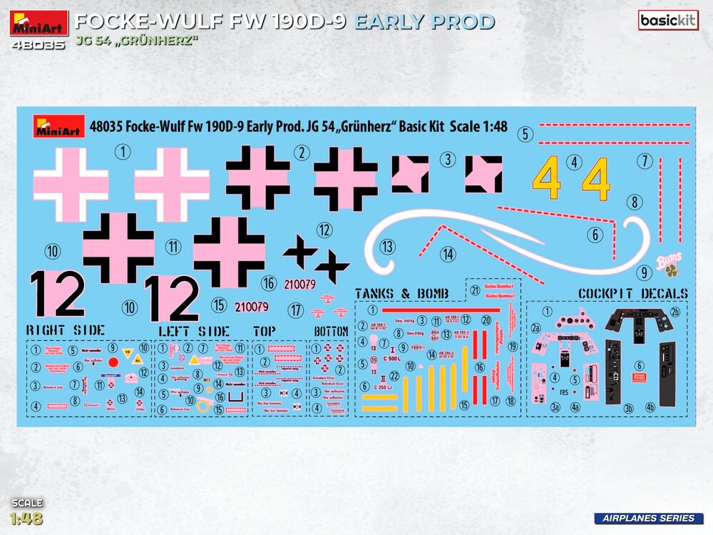 Focke-Wulf Fw 190D-9 Early Prod. JG 54 Grünherz Basic Kit.