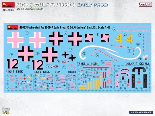 Focke-Wulf Fw 190D-9 Early Prod. JG 54 Grünherz Basic Kit.