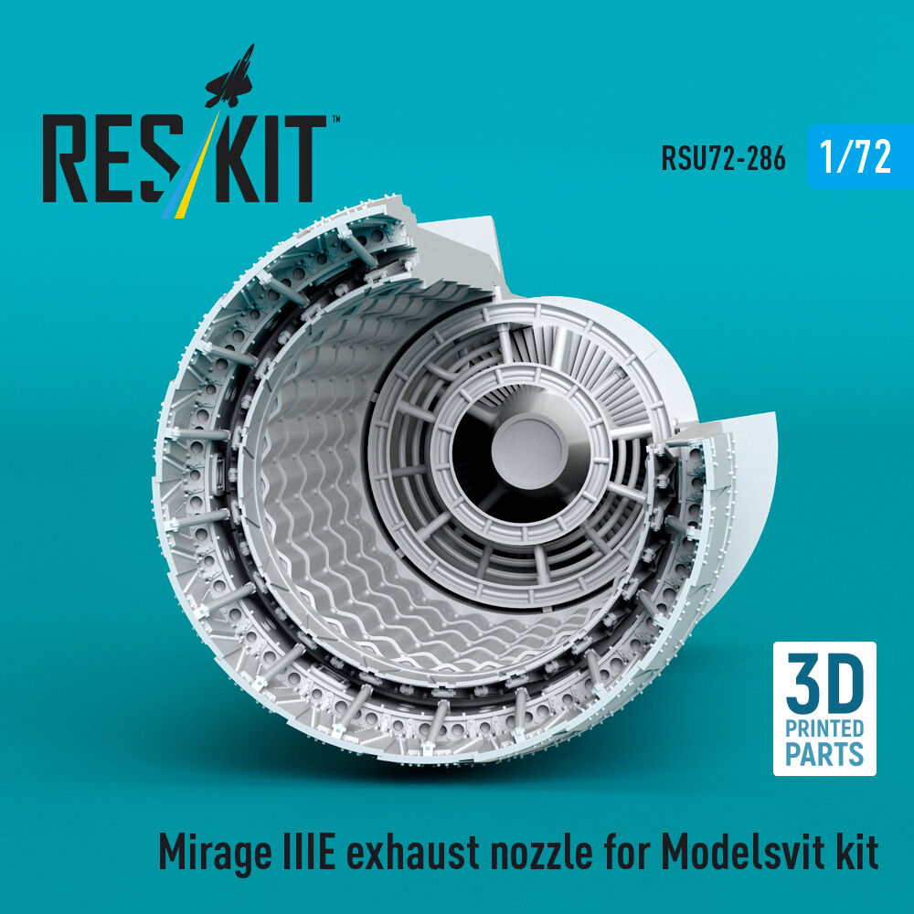 Mirage IIIE exhaust nozzle (3D Printed) for Modelsvit