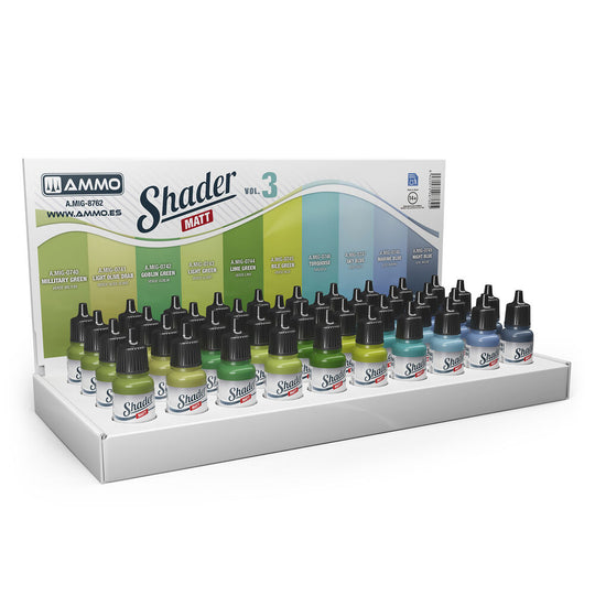 Shader Matt Vol.3 Display (10 kind of 17 ml Shaders Matt x 4 pcs. each)
