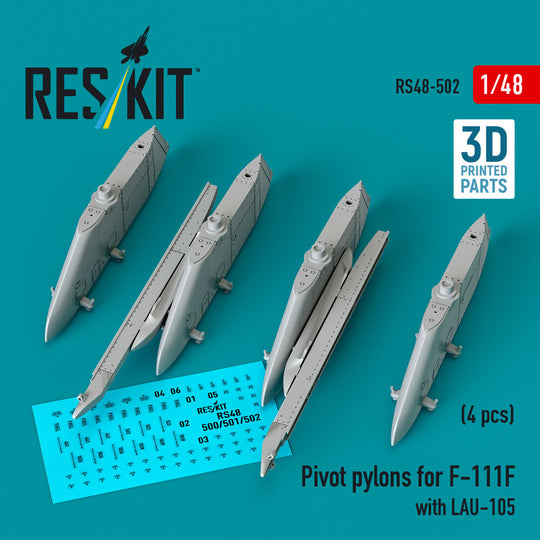 Pivot pylons for F-111F with LAU-105 (4 pcs) (3D Printed)