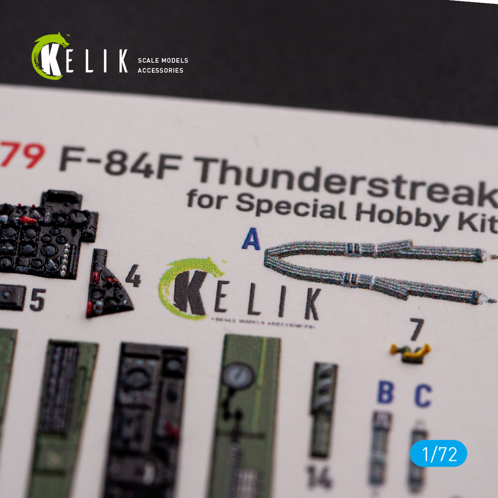 F-84F Thunderstreak interior 3D decals for Special Hobby kit