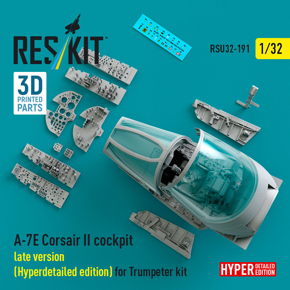 A-7E Corsair II late cockpit (Hyperdetailed edition) for Trumpeter kit (3D Printed)