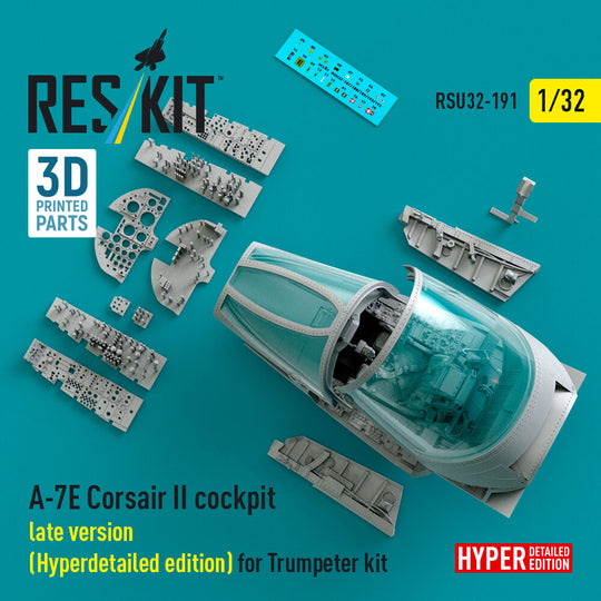 A-7E Corsair II late cockpit (Hyperdetailed edition) for Trumpeter kit (3D Printed)