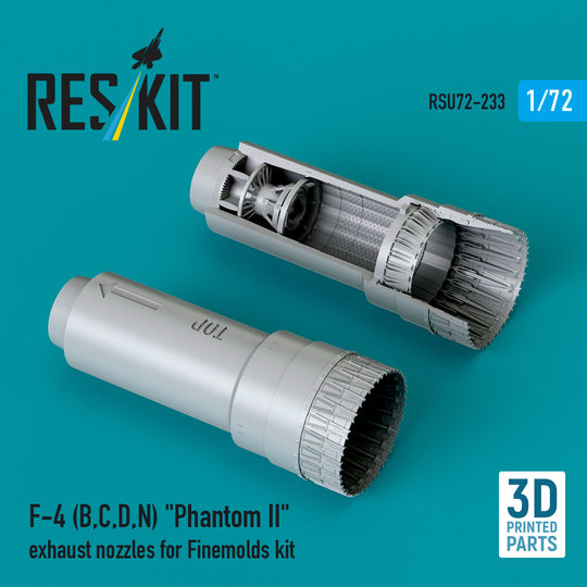 F-4 (B, C, D, N) Phantom II exhaust nozzles for Finemolds kit (3D Printed)