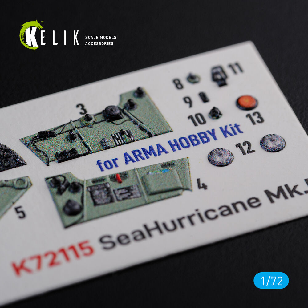 Sea Hurricane Mk I interior 3D decals for Arma Hobby kit
