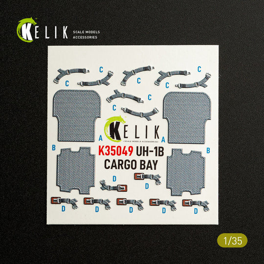 UH-1B HUEY CARGO BAY - interior 3D decals for Trumpeter