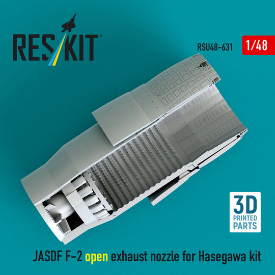 JASDF F-2 open exhaust nozzle for Hasegawa kit (3D Printed)