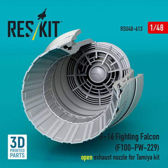 F-16 Fighting Falcon (F100-PW-229) open exhaust nozzle for Tamiya kit (3D Printed)