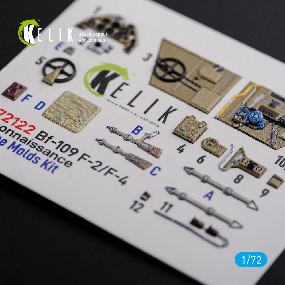 BF109-F2/F4 reconnaissance interior 3D decals for Fine Molds kit