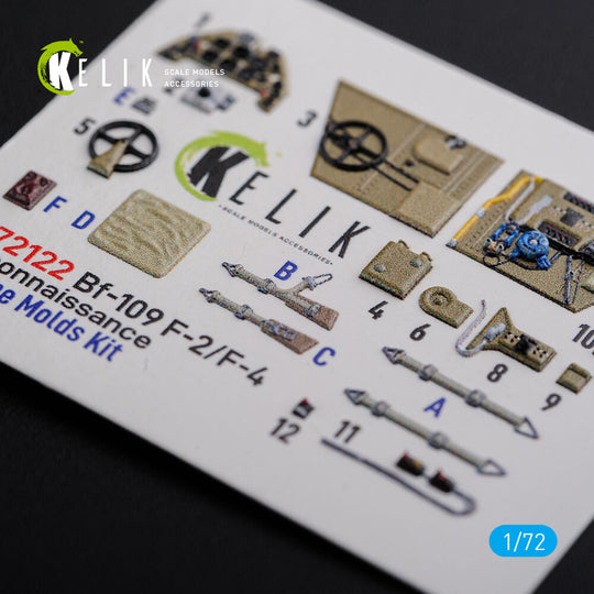 BF109-F2/F4 reconnaissance interior 3D decals for Fine Molds kit