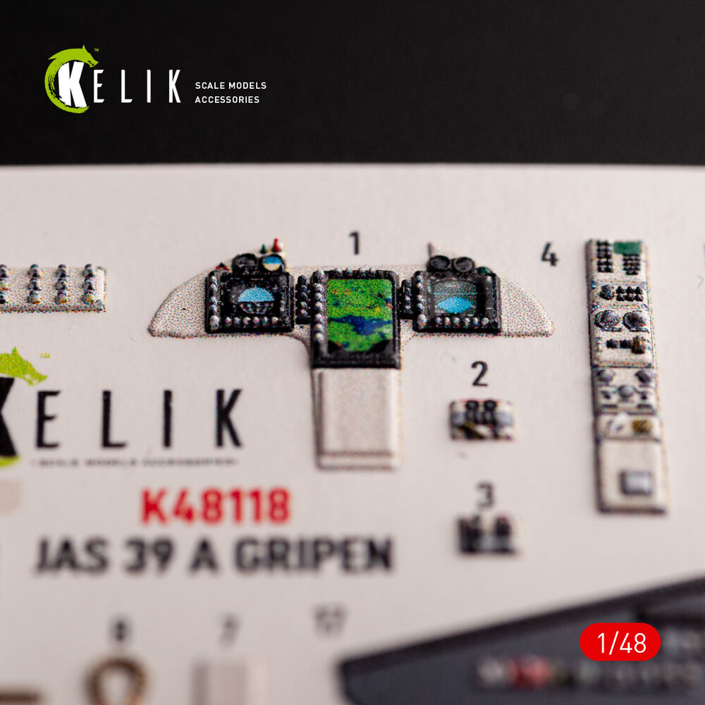 Jas-39 A - interior 3D decals for Italeri kit