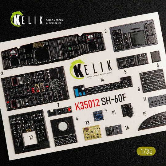 SH-60F Ocean Hawk interior 3D decals for Kitty Hawk / Zimimodel kit