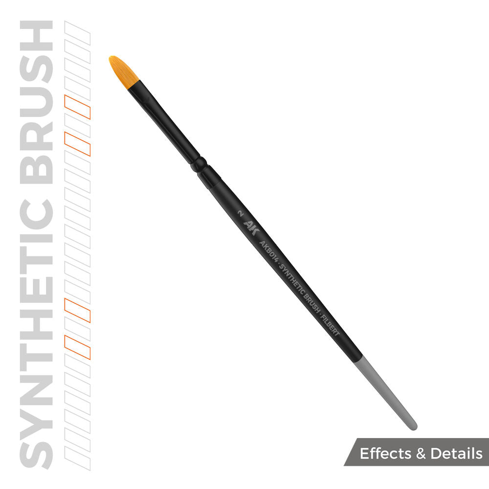 AK SYNTHETIC BRUSH - FILBERT 2