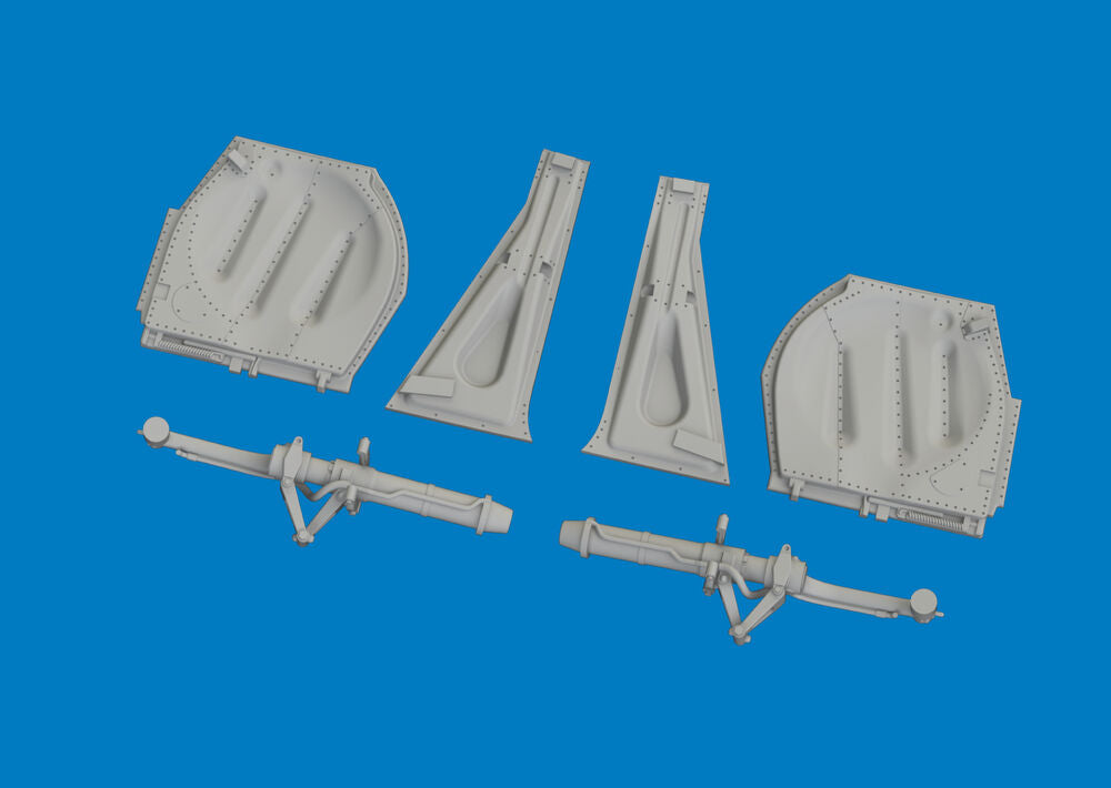 P-51D undercarriage legs PRINT for Arma Hobby