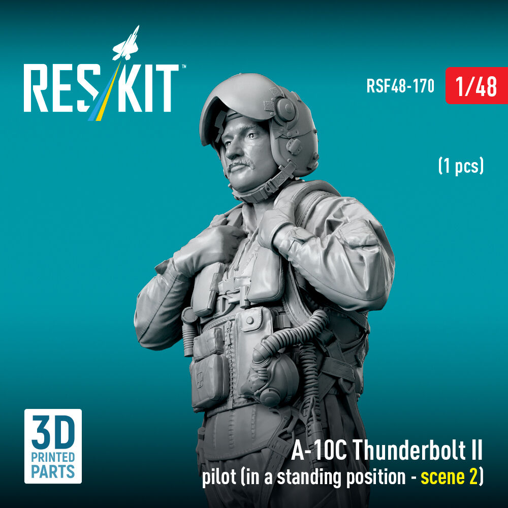 A-10C Thunderbolt II pilot (in a standing position - scene 2) (1 pcs) (3D Printed)