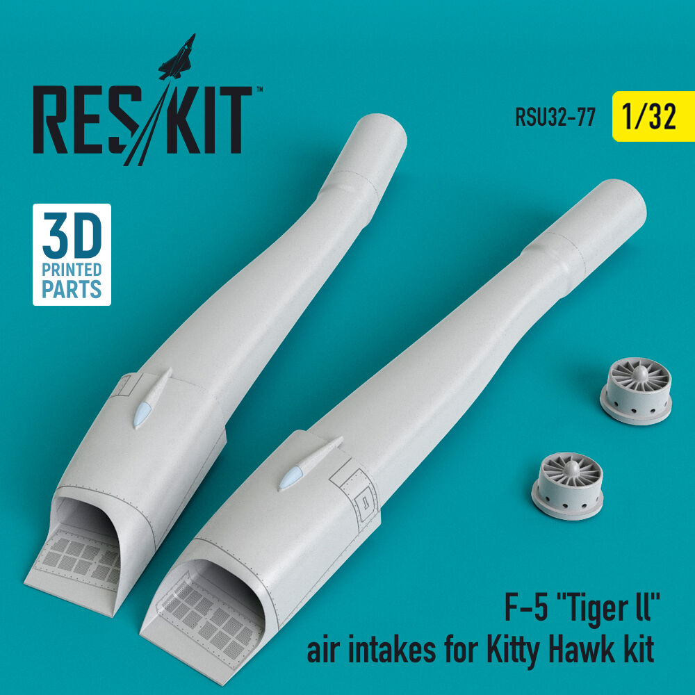F-5 Tiger ll air intakes for Kitty Hawk kit (3D Printed)