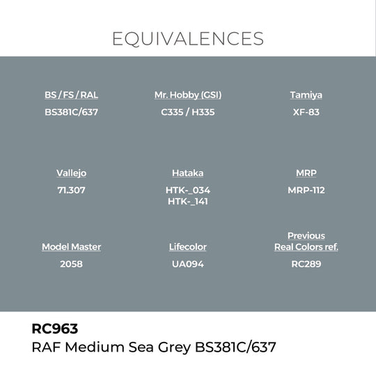 Real Colors: RAF Medium Sea Grey BS381C/637 17 ml.