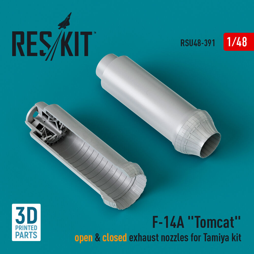 F-14A Tomcat open & closed exhaust nozzles for Tamiya kit (3D Printed)