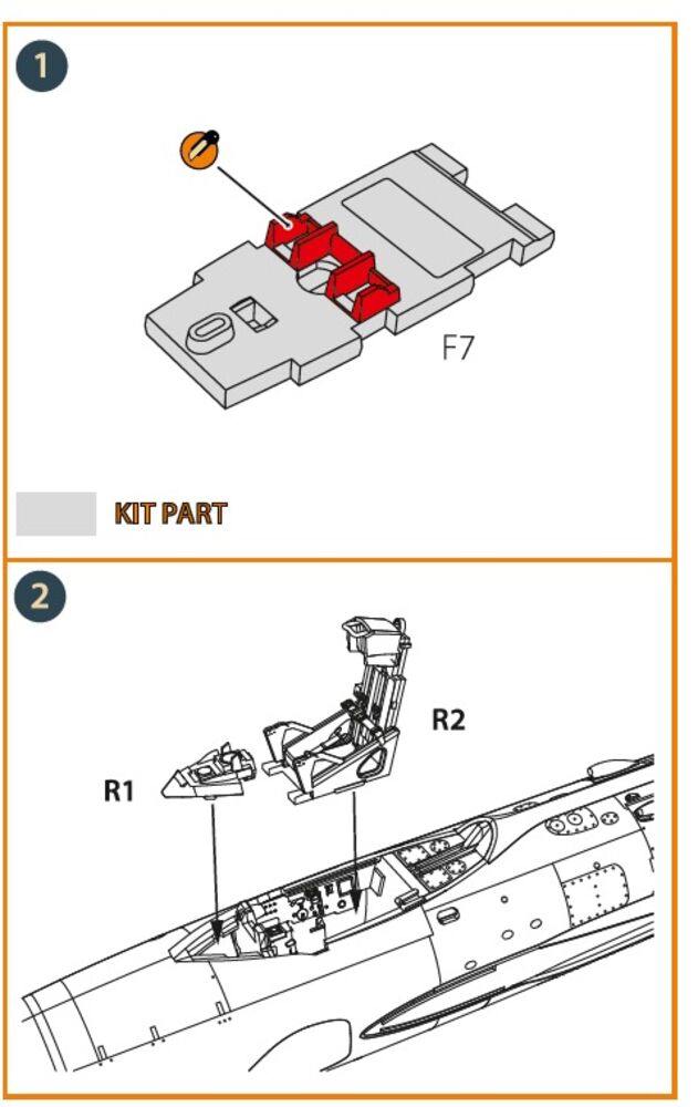 MiG-19 Ejection seat and instrument panel cover for CP kits
